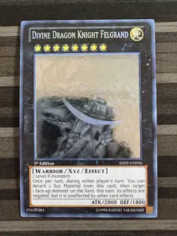 Yugioh | Divine Dragon Knight Felgrand | SHSP | Ghost Rare | 1st Edition | NM - Image 1