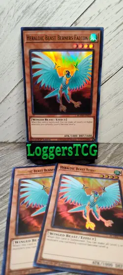 Yu-Gi-Oh! Heraldic Beast Berners Falcon x3 / BLMM EN115 1st Edition NM - Image 1