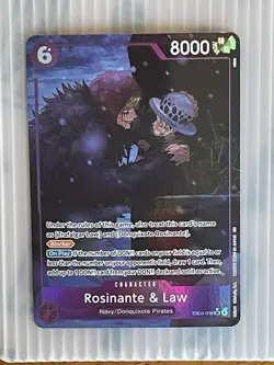 ROSINANTE & LAW - One Piece The Azure Sea’s Season TCG OP14-038 Alternate Art - Image 2