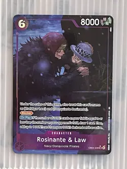 ROSINANTE & LAW - One Piece The Azure Sea’s Season TCG OP14-038 Alternate Art - Image 3