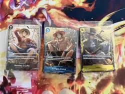 One Piece CCG Tin Set Vol. 2 Promo Set Luffy , Ace , Sabo - Image 1