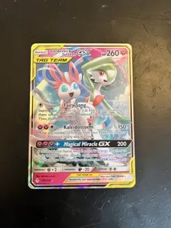 Pokemon TCG Gardevoir & Sylveon GX Holo Card 130/214 - Image 1