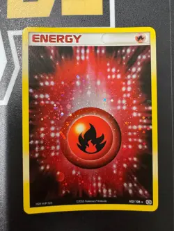 Pokemon Fire Energy EX Emerald 102/106 Ultra Rare Holo Card - Image 1