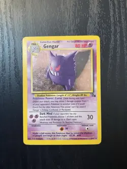 Fossil Gengar Holo 5/62 Unlimited Rare Pokemon Card 1999 WOTC Vintage HP - Image 1