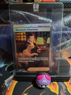 Pokemon Giovanni's Charisma Holo Card 204/165 Scarlet & Violet 151 - Image 1