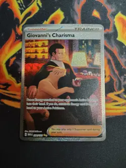 Pokemon Giovanni's Charisma Holo Card 204/165 Scarlet & Violet 151 - Image 3
