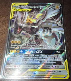 Pokemon Pikachu & Zekrom GX TCG Sun & Moon Team Up SM168 Holo Card - Image 1