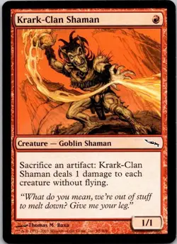 MTG Magic the Gathering Krark-Clan Shaman Mirrodin Played See Scan C - Image 1