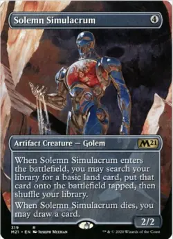 Solemn Simulacrum (Alternate Art, #319, NM) Core Set 2021 (M21), MTG - Image 1