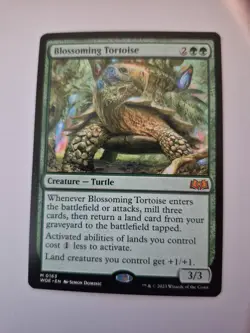 1x MTG Blossoming Tortoise, Wilds of Eldraine Mythic Creature (WOE) Magic NM x1 - Image 1