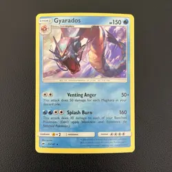 Pokemon TCG Gyarados Burning Shadows 33/147 Holo Rare - NM - Image 1