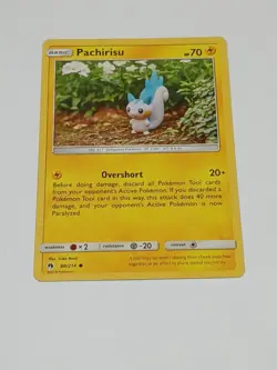 Pachirisu 80/214 Common Yuka Morii SM - Lost Thunder Pokemon Card - Image 1