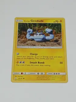 Alolan Geodude 35/181 Common Yuka Morii SM - Team Up Pokemon Card - Image 1