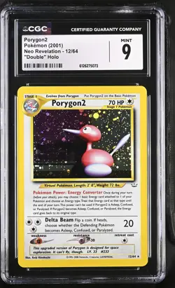 CGC 9 MINT Porygon2 2001 Neo Revelation 12/64 "Double" Holo Pokemon Card - Image 1