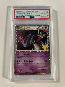 PSA 10 Dragapult Prime SWSH132 Celebrations Promo Black Star Pokemon English - Image 1