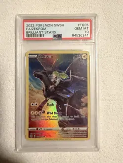 2022 Pokemon SWSH Brilliant Stars Zekrom #TG05 FA Gem Mint PSA 10 - Image 1