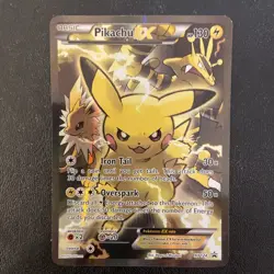 Pokemon TCG Pikachu EX XY124 Black Star Promo Card 2016 Near Mint Condition - Image 1
