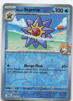 Misty's Starmie 047/182 Uncommon Reverse Holo SV10: Destined Rivals NM Pokemon - Image 1