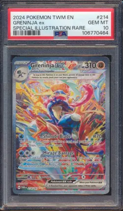 2024 POKEMON TWILIGHT MASQUERADE GRENINJA EX SIR #214 PSA 10! - Image 1