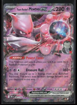 Team Rocket's Mewtwo ex 081/182 SV10: Destined Rivals Pokemon TCG NM - Image 1