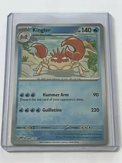 Kingler 99 / 165 Pokemon Scarlet & Violet 151 2023 Near Mint Reverse Holo - Image 1