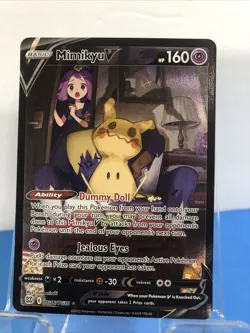 Mimikyu v TG16/TG30 Sword & Shield Brilliant Stars Holo Secret Rare Pokemon NM - Image 1