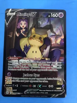 Mimikyu v TG16/TG30 Sword & Shield Brilliant Stars Holo Secret Rare Pokemon NM - Image 3