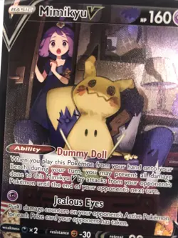 Mimikyu v TG16/TG30 Sword & Shield Brilliant Stars Holo Secret Rare Pokemon NM - Image 5