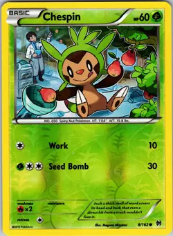 Chespin (8) 8/162 XY - BREAKthrough Pokemon TCG LP - Image 1