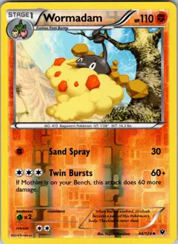 Wormadam (44) 44/124 XY - Fates Collide Pokemon TCG LP-NM - Image 1