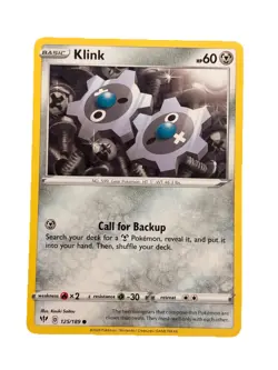 New: 2020 Pokemon TCG Klink 125 Swsh03: Darkness Ablaze Regular Common - Image 1