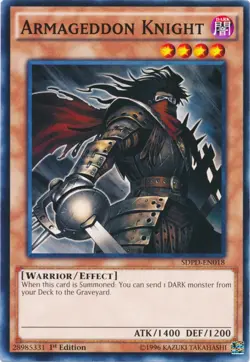 Armageddon Knight - SDPD-EN018 - Common - 1st Edition - Lightly Played - Image 1