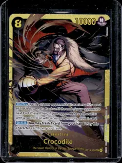 2026 One Piece Azure Sea's Seven Crocodile Secret Rare Manga Art #OP14-120 - Image 1