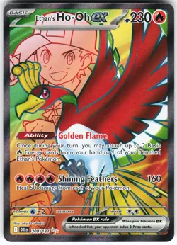 Ethan's Ho-Oh ex - 209/182 Pokemon SV10: Destined Rivals Holo Ultra Rare NM - Image 1
