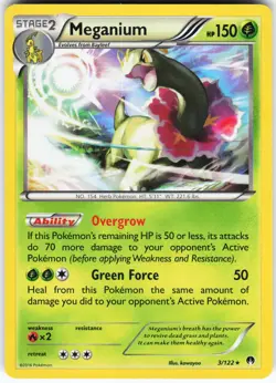 Meganium 3/122 Pokemon XY - BREAKpoint Holo Rare VLP - Image 1
