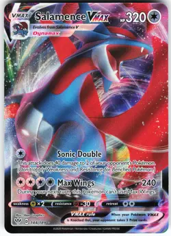 Salamence VMAX 144/189 Pokemon SWSH03: Darkness Ablaze Holo Ultra Rare NM - Image 1