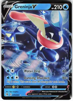 Greninja V 073/264 Pokemon SWSH08: Fusion Strike Holo Ultra Rare NM - Image 1