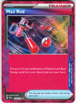 Max Rod 116/131 Pokemon SV: Prismatic Evolutions Holo ACE SPEC Rare NM - Image 1