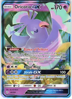 Oricorio GX 95/236 Pokemon SM - Cosmic Eclipse Holo Ultra Rare NM - Image 1