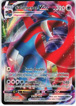 Salamence VMAX 144/189 Pokemon SWSH03: Darkness Ablaze Holo Ultra Rare NM - Image 1