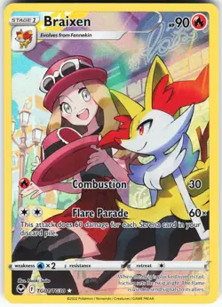 Braixen TG01/TG30 Pokemon SWSH12: Silver Tempest Trainer Gallery Holo Ultra Rare - Image 1