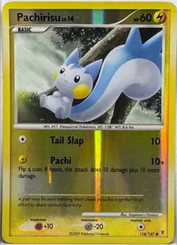 Pokemon Pachirisu Lv. 14 Supreme Victors Reverse Holo 118/147 NM Condition - Image 1