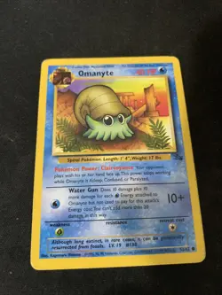 Omanyte ~ 1st Edition LP Pokemon TCG Fossil 52/62 Regular Vintage 1999 - Image 1