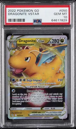 2022 POKEMON GO #050 DRAGONITE VSTAR PSA 10 - Image 1