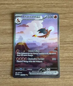 Pokemon TCG Charizard EX 199/165 Scarlet & Violet 151 SIR NM English - Image 1