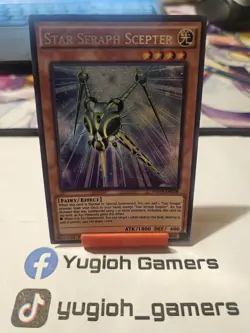 Yu-Gi-Oh Star Seraph Scepter WSUP 1st Edition Secret Rare Light Played - Image 1