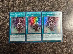 Yugioh 3x Spell Power Mastery - Playset - SR08-EN022 - 1st Ed. Super Rare - NM - Image 1