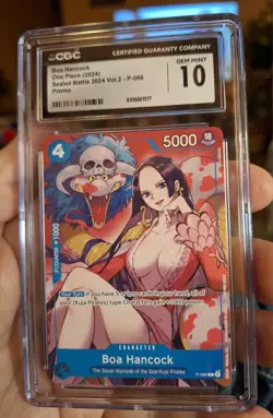 Boa Hancock 2024 One Piece Sealed Battle Vol. 2 P-066 Promo Blue Cgc 10 Gm - Image 2