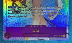 Uta #OP02-120 - Alt Art SEC - OP02 Paramount War One Piece TCG English - NM - Image 4