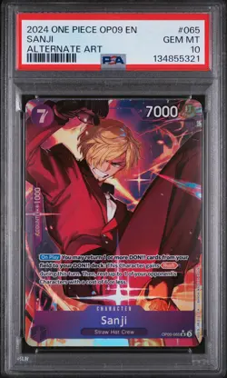 PSA 10 2024 One Piece Op09-Emperors In The New World #065 Sanji GEM MT - Image 1